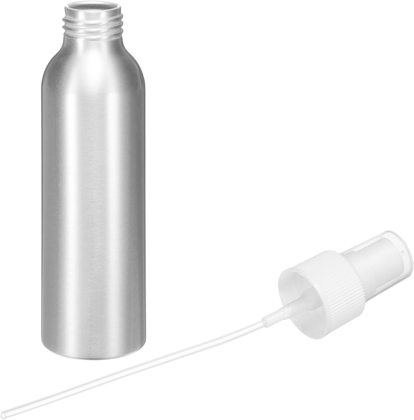 HARFINGTON Aluminum Fine Mist Spray Bottles 120ml/4oz Metal Small Liquid Alcohol Refillable Travel Container with White Plastic Nozzle Cap for Perfume Skincare Cosmetic Storage Bottle