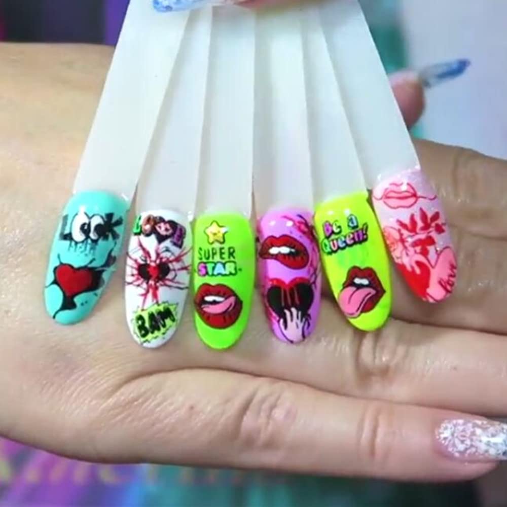 Lips Heart Nail Stamping Plate Kits 2pcs Love Flower Word Design Large Nail Stamp Plate Templates Animal Letter Line Image Stamper Stencils Dog Cat Ghost Halloween Art Stamping Plates Tools