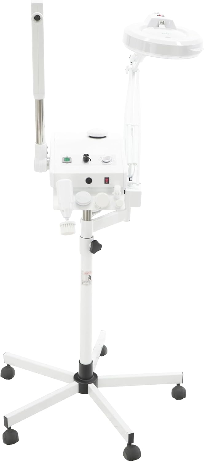 SKINACT Ozone Steamer, 5 Diopter Magnifying Lamp and Electronic Brush