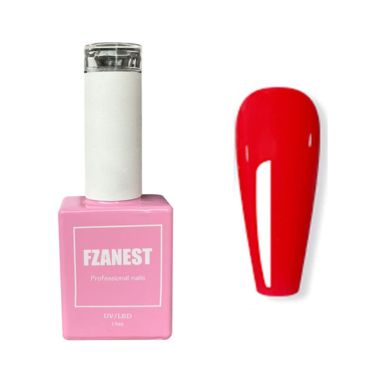 FZANEST Red Gel Nail Polish, 15ml Nail Gel Polish Fall Winter Color Soak Off UV LED Nail Art Starter Manicure Salon DIY at Home, 0.51 OZ #D88