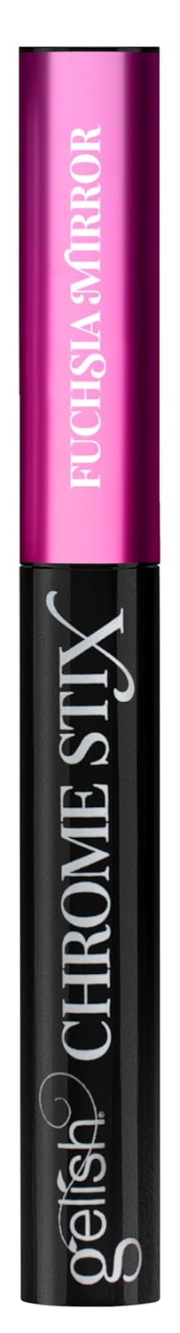Gelish Chrome Stix, Chrome Nail Powder, Nail Art for Stunning Metallic Finish, Long-Lasting, Easy Application, Perfect for Professional and At-Home Use (Fuchsia Mirror, 0.5g)