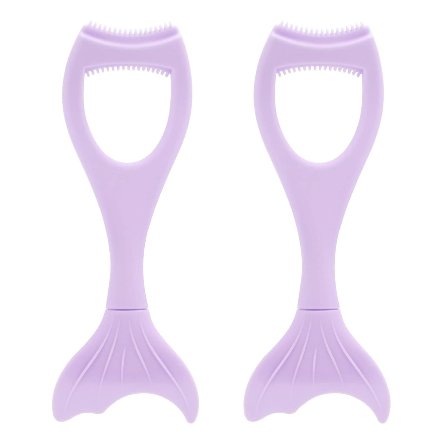 Tbestmax 2 in 1 Mascara Eyeliner Guard, Silicone Mascara Lash Shield Applicator, Eyelash Comb Purple 2 Pcs