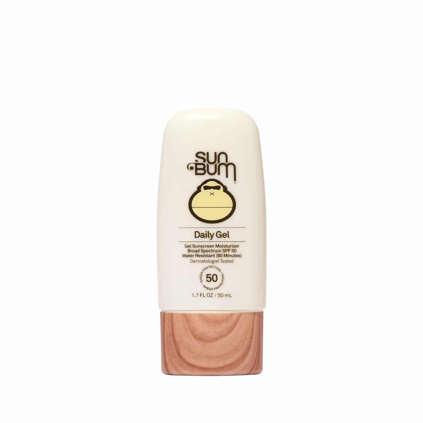 Sun Bum Daily SPF 50 Clear Gel Face Sunscreen - Broad Spectrum Moisturizing Facial Sunscreen with Vitamin E - Vegan and Hawaii 104 Act Compliant (Without Octinoxate & Oxybenzone) - Travel Size 1.7 oz