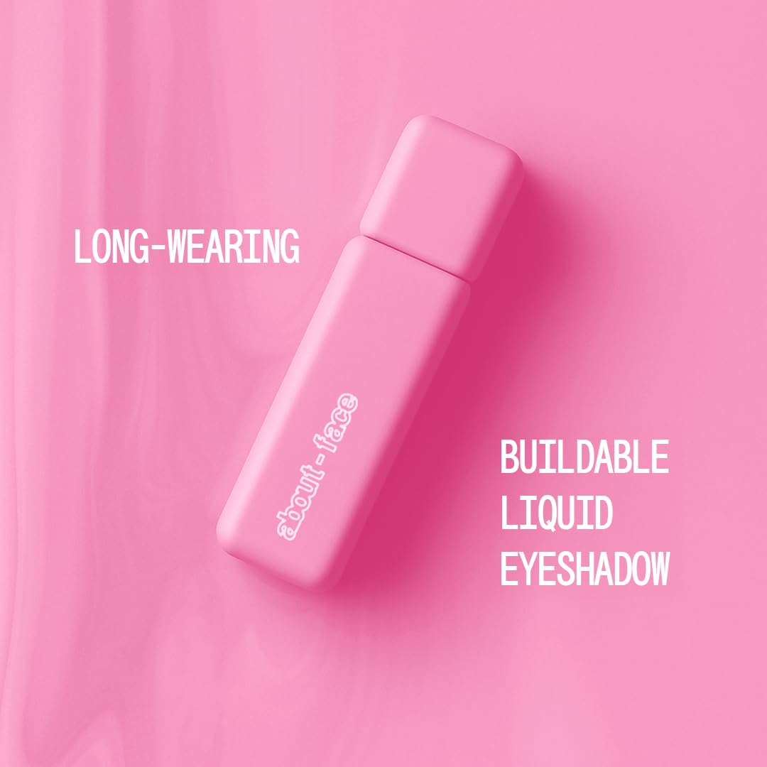 about-face Matte Fluid Eye Paint On Pointe – High-Pigment Liquid Eyeshadow, Long-Lasting, No-Budge Matte Finish, Vegan & Cruelty-Free (Baby Pink)