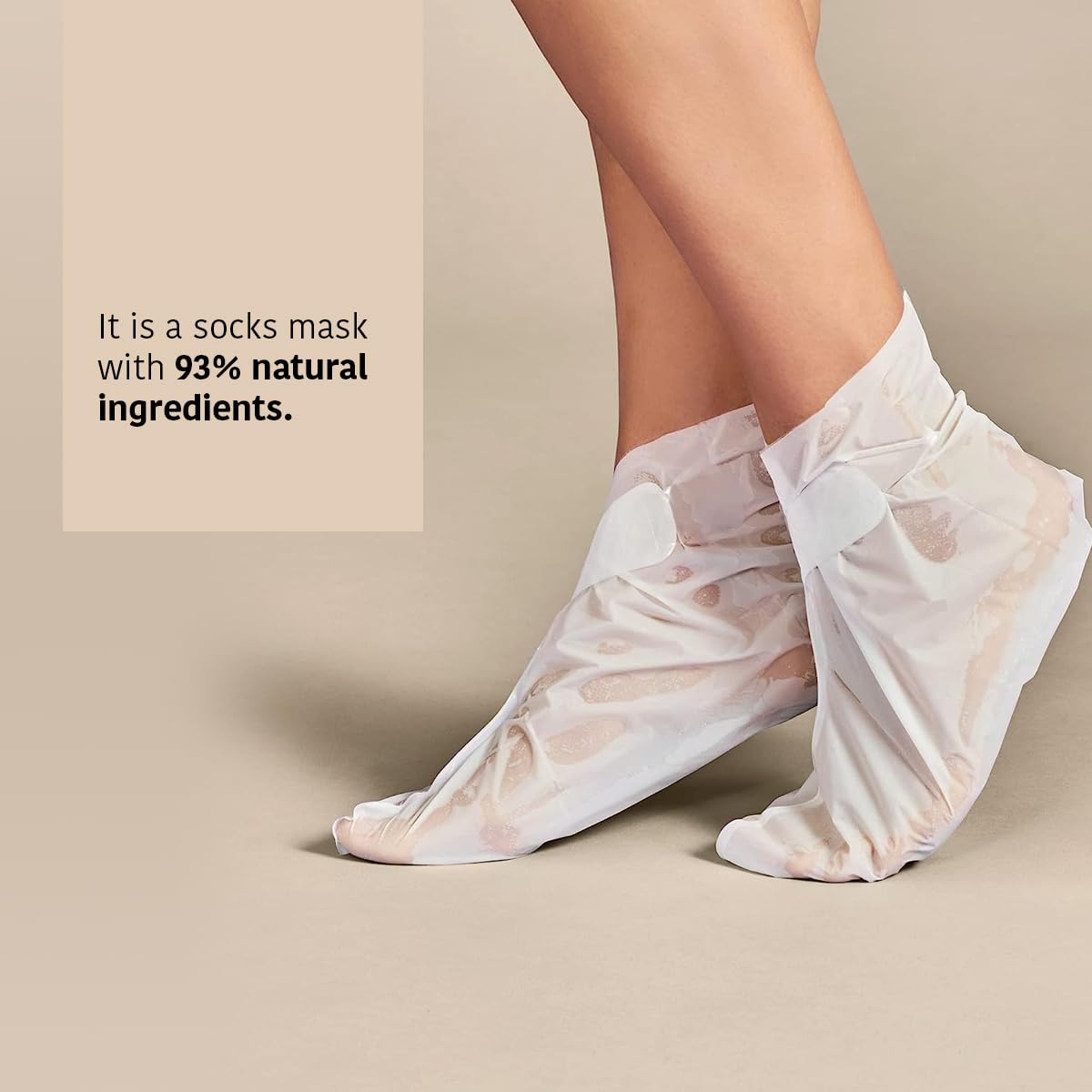 IROHA NATURE Nourishing Foot Mask Socks with Argan & Macadamia Oil | 15 Pairs | Intensive Treatment for Dry & Dehydrated Feet | Flash Effect | Natural & 100% Vegan