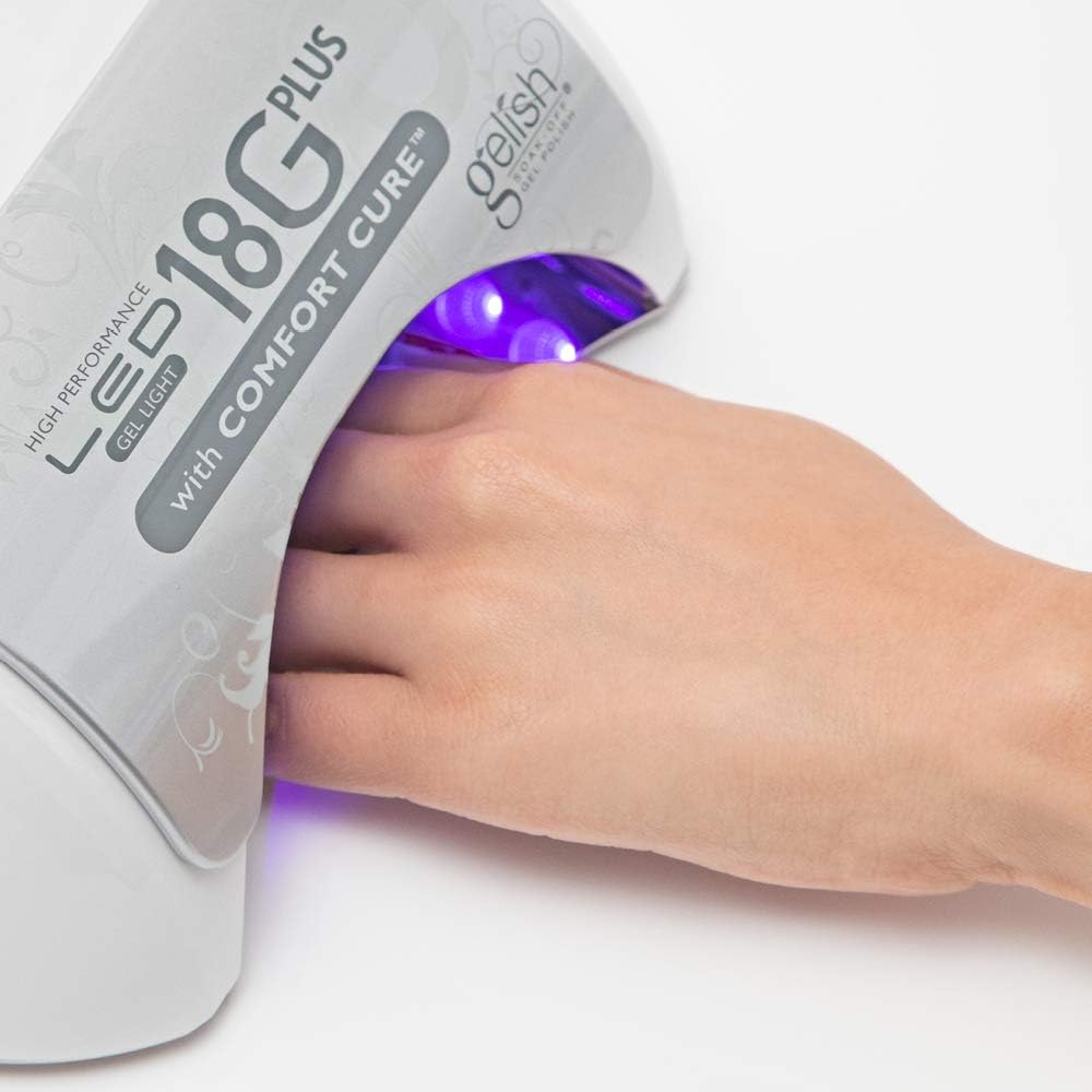 Gelish 18G Plus LED Light - 36W Professional LED Curing Lamp with Comfort Cure™ Technology, 60-Second Setting, Removable Magnetic Tray, SafeLight™, Pedicure Friendly, Acetone Resistant