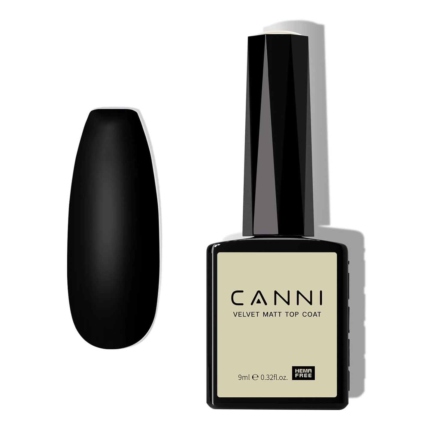 CANNI Matte Top Gel Nail Polish – 9ML Long-Lasting Soak Off UV LED Gel, Matte Finish for DIY Nail Art at Home or Salon