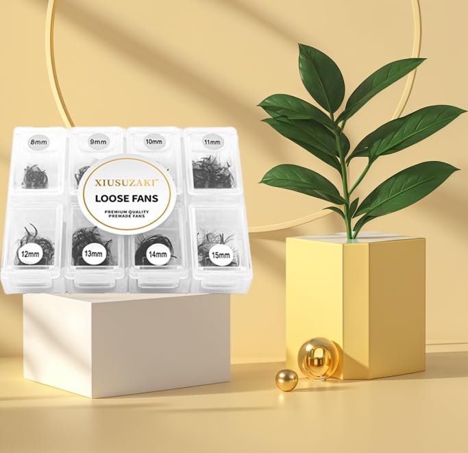 Premade Eyelash Extensions - 600 Fans, 10D, 0.05 Thick, D Curl, 13-20mm