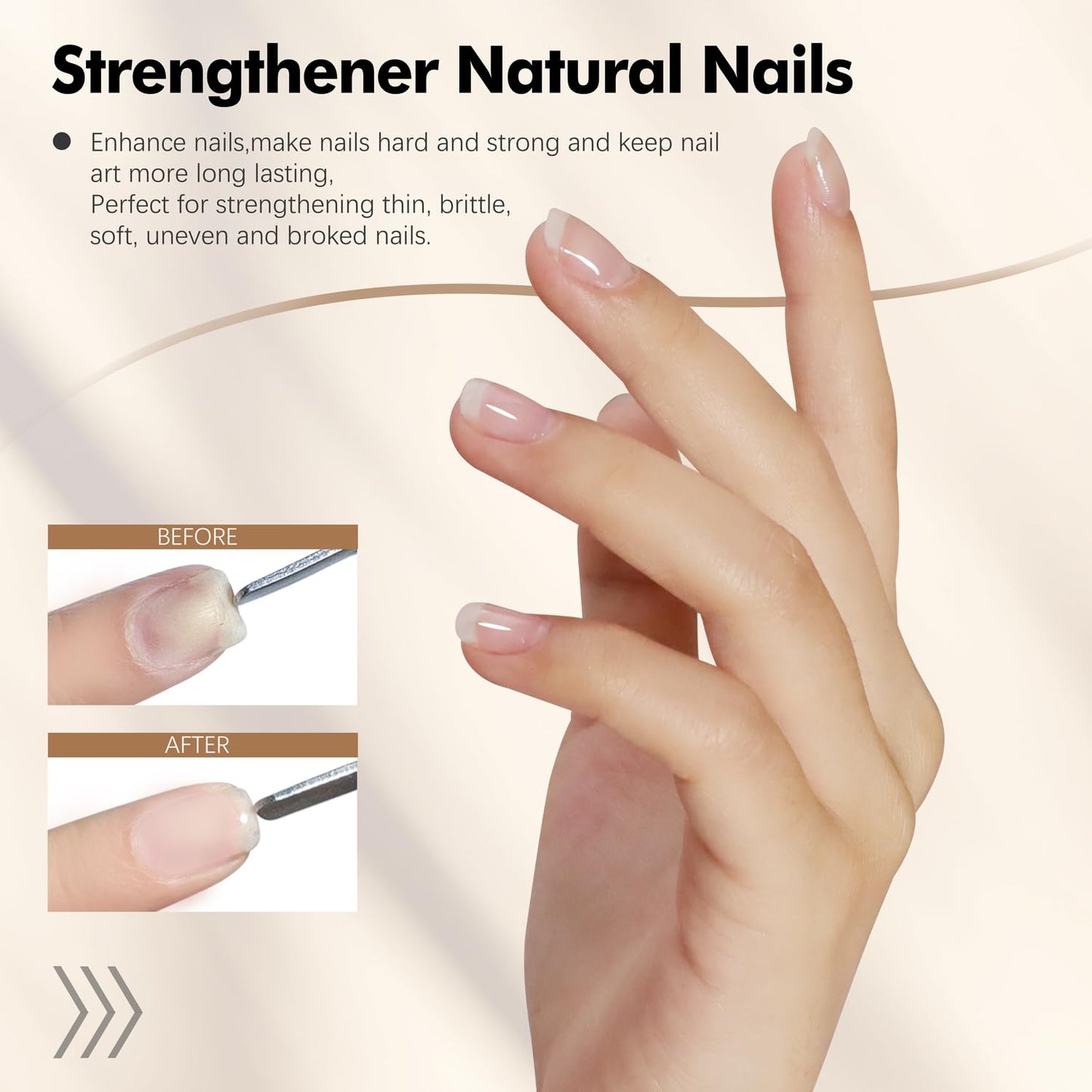 FZANEST Builder Nail Gel Hema & TPO-Free 15ml *2 pcs Clear Hard Gel Extension For Nails Thickening Strengthener Brush on Builder Bottle Soak Off UV Holiday Nail Art Design for Girls