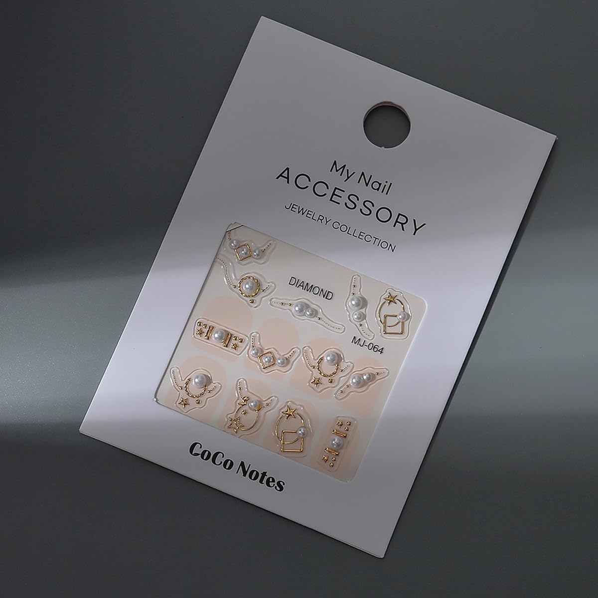 Pearl Nail Stickers with Gold Accent Luxury Star Line Nail Decals 3D Self Adhesive Stickers for Nails Designs Nail Art Supplies & Decorations for Women Girls 1 Sheet