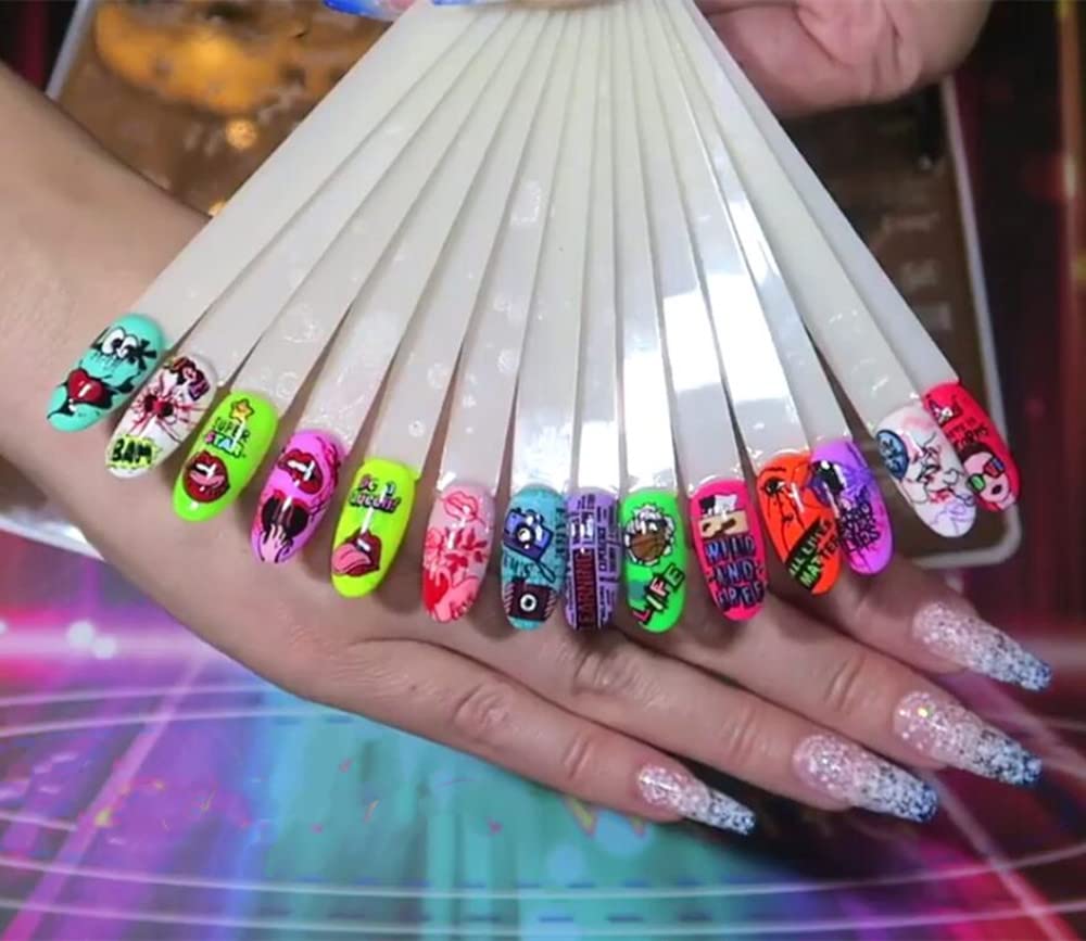 Lips Heart Nail Stamping Plate Kits 2pcs Love Flower Word Design Large Nail Stamp Plate Templates Animal Letter Line Image Stamper Stencils Dog Cat Ghost Halloween Art Stamping Plates Tools