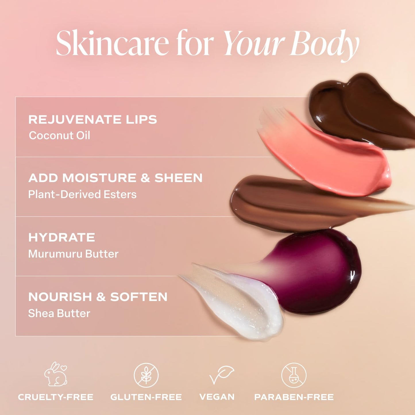 Saltair Hydrating Lip Oil Balm, Clear and Tinted Lip Gloss, Essentials Shades 5-Pack. Moisturizing Vegan Conditioning for Dry Cracked Lips with Glossy High-Shine Finish. Coconut Vanilla Flavor