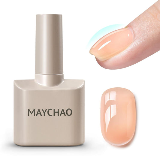 MAYCHAO Clearly Nude Builder Gel for Nails, 15ml Nail Strengthener in a Bottle, Nail Extension Hard Gel, Soak Off Long Lasting UV Light Cure