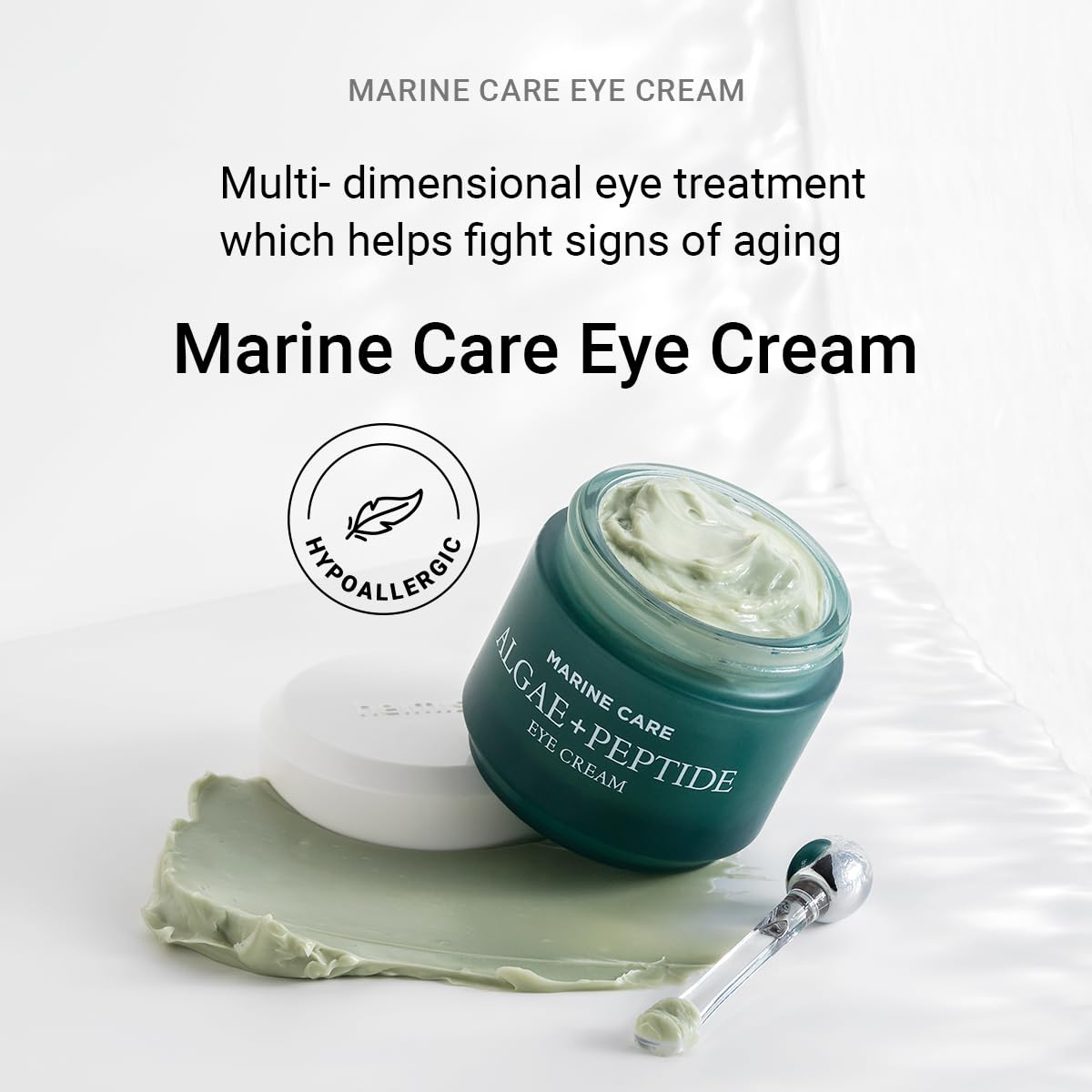 HEIMISH Marine Care Eye Cream 1.01fl.oz/30ml, Anti Aging Under Eye Cream, Rich Hydrating Formula with Peptides, Niacinamine for Dark Circles, Puffiness & Wrinkles, Korean Skincare