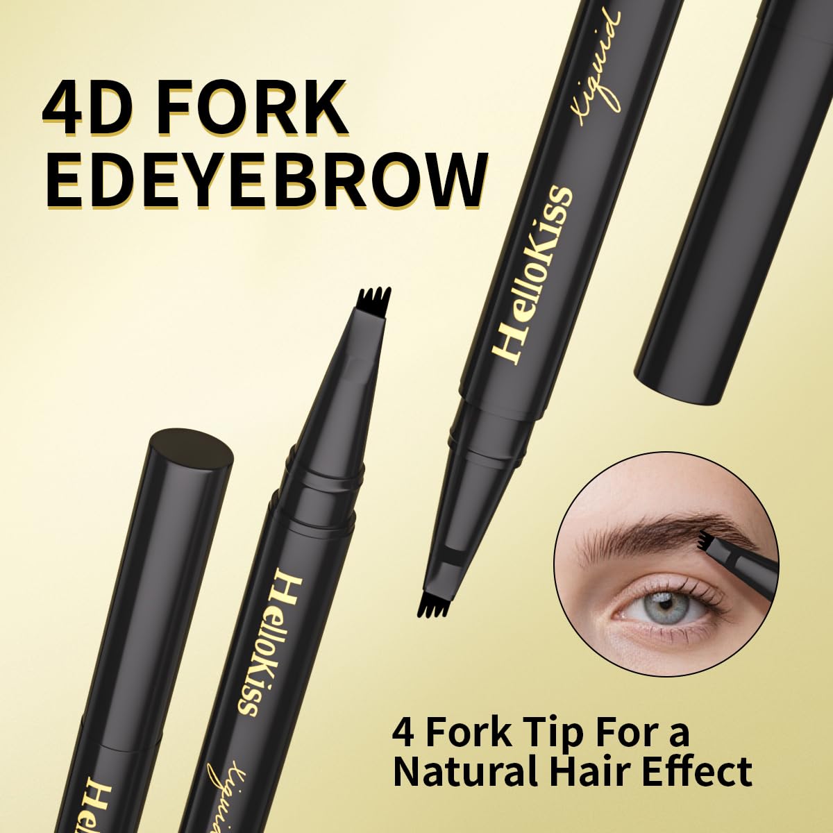 Microblading Eyebrow Pencils For Women,Eyebrow Pen,Brow Pencil,Long Lasting Waterproof And Sweat-Proof,4 Tip Precise Eye Brow Makeup Pen,Create Natural Hair-Like Brows