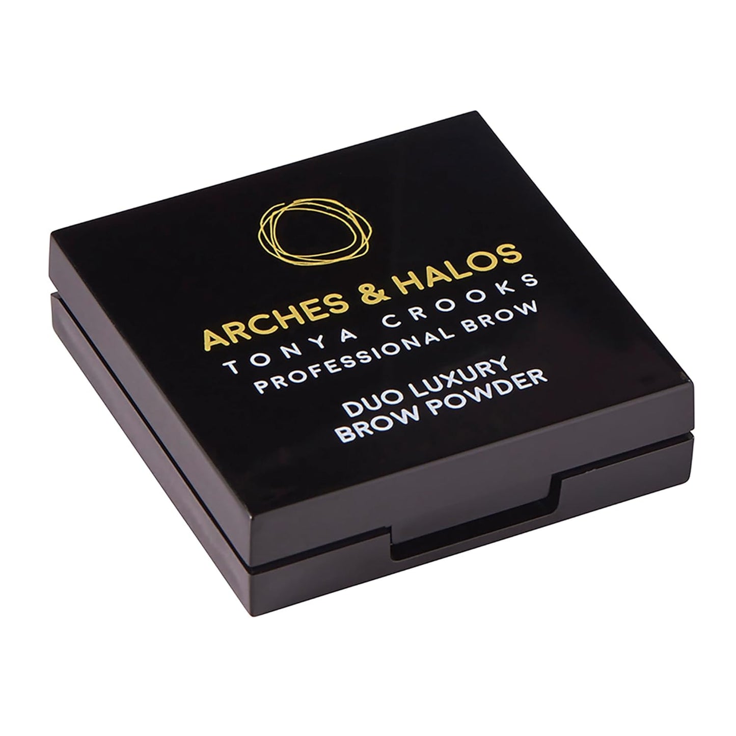 Arches and Halos Duo Luxury Brow Powder - Eyebrow Shaper and Color - Powder Compact with 2 Neutral Shades - Sunny Blonde - 0.1 oz