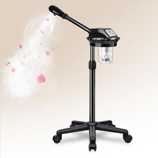 Professional Facial Steamer,vaporizador Facial Adjustable Height and Angle,More Steam, Hot Mist Facial Humidifier Atomizer for Spa Beauty, Home Use