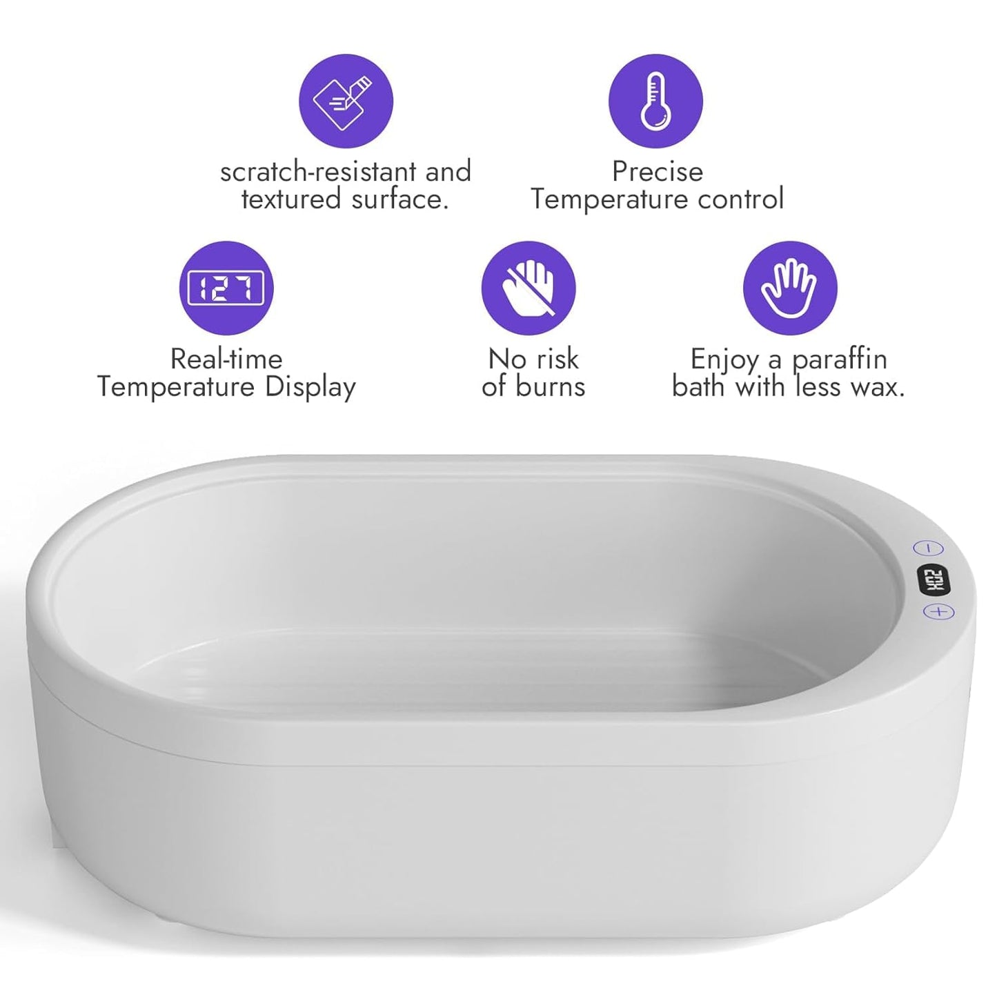 Small Paraffin Wax Machine for Hands - Professional Hand Wax Paraffin Machine 2L With 4Pack Paraffin Wax Refills Digital Display Screen for Paraffin Baths