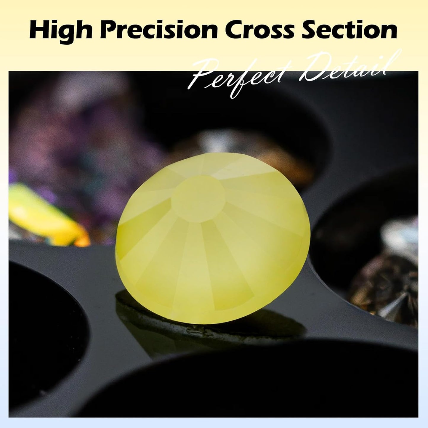 Mocha Citrine Flatback Rhinestones, Glass Rhinestones for Nail Art and Craft, Glue Fix, Loose Crystal Gemstones(Mocha Citrine, SS8, 1440pcs, 2.3-2.5mm)