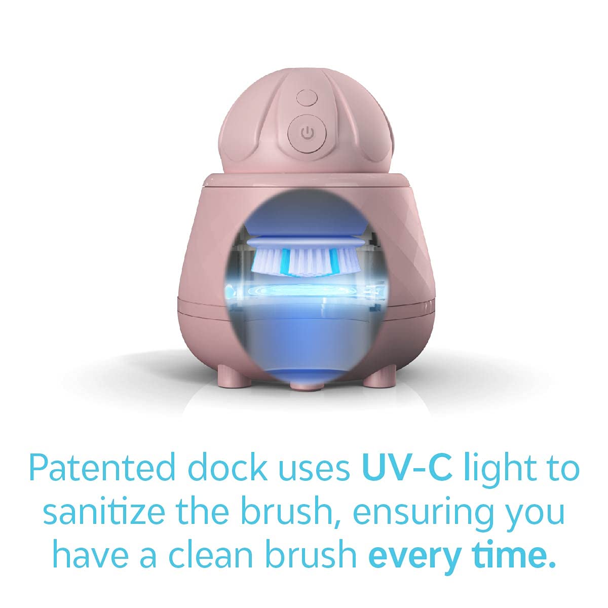 TAO Clean Ona Diamond Orbital Facial Brush and Cleansing Station – Suave Mauve – Electric Face Cleansing Brush with Ergonomic Handle, Dual Speed Settings