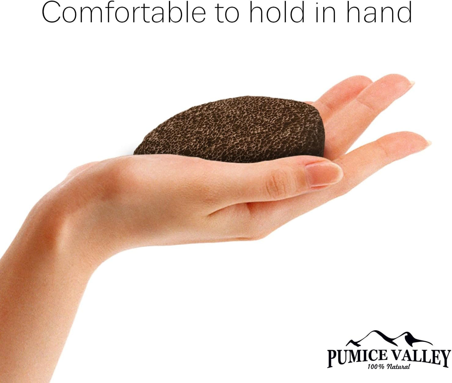 Pumice Stones for Feet - Natural Black Brown Earth Lava Stones Pack of 2 - Callus Corn Remover for Feet Heels and Palm - Pedicure Exfoliation Tool - Dry Dead Skin Scrubber - Health Foot Care