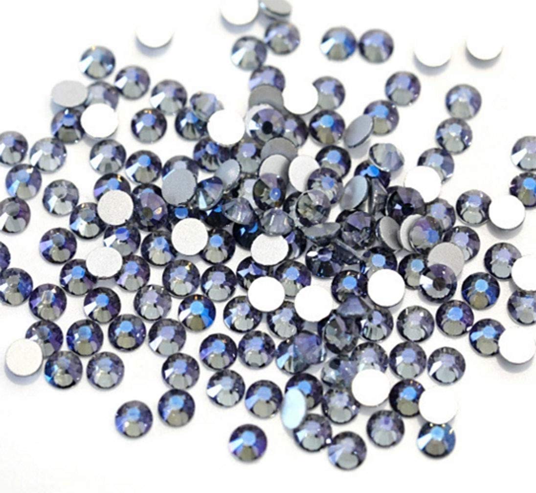Rhinestones flat back gems round DIY decorative Nail Face and apparel accessories ss3-20 mix size(4320pcs violet)