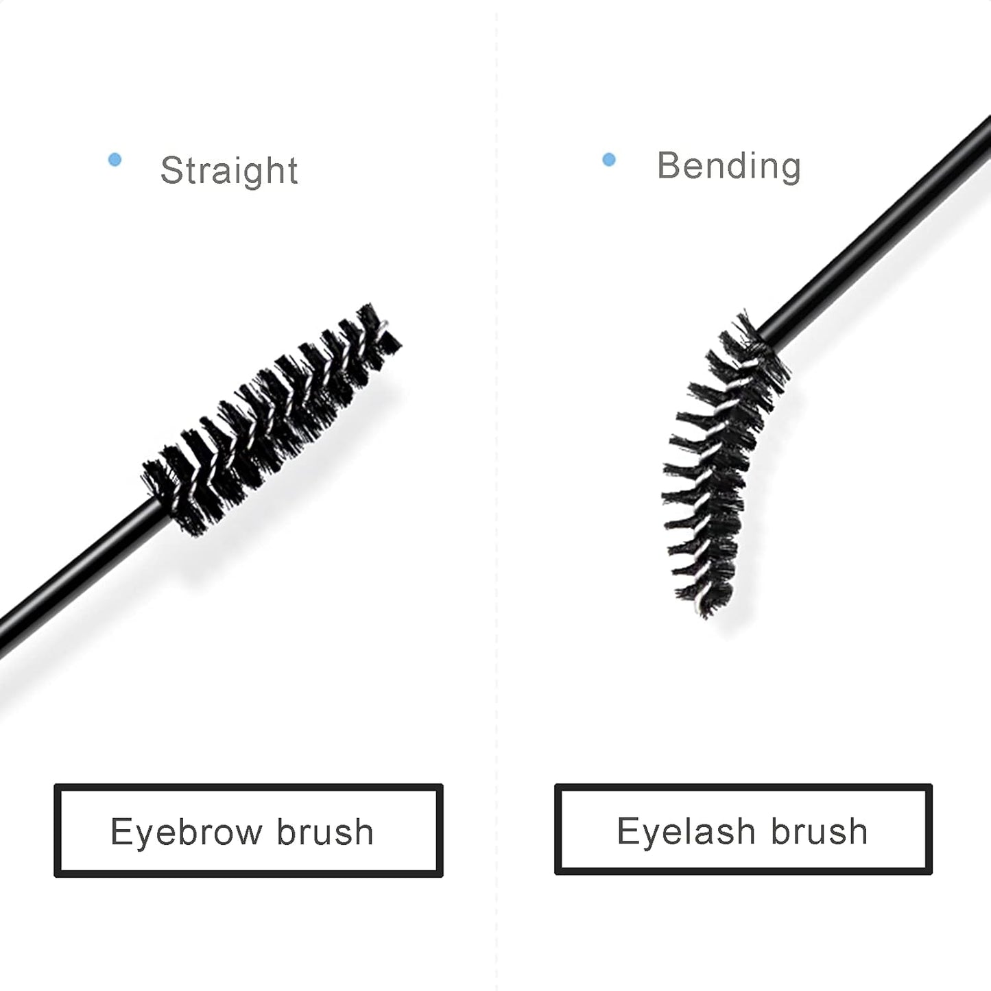 i-Laesh 20 Pcs Lash Brush Eyelash Brushes for Eyelash Extensions Spoolies Cleaning Mascara Wands Tube Diamond Disposable Makeup Tool Applicator Set Sanitary Extension Supplies (Diamond Gold)