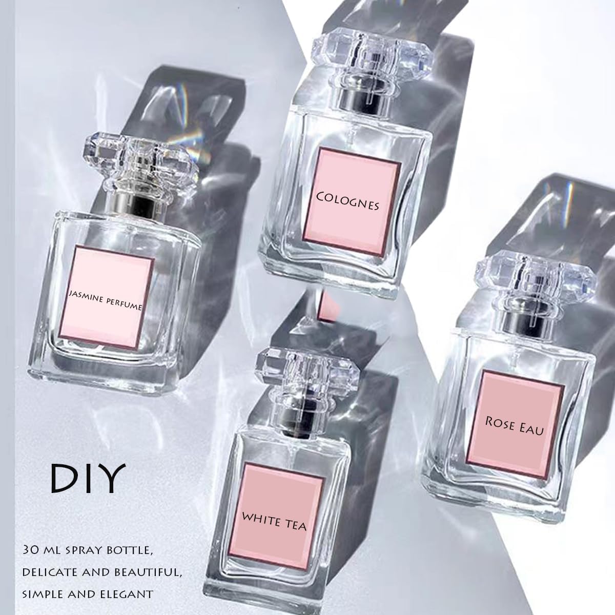 3 Pcs Perfume Bottle Atomizers,1 oz Refillable Fine Mist Sprayer Empty Fragrance Bottles Portable Travel Perfume Dispenser Containers for Essential Oil perfumery(30ml)