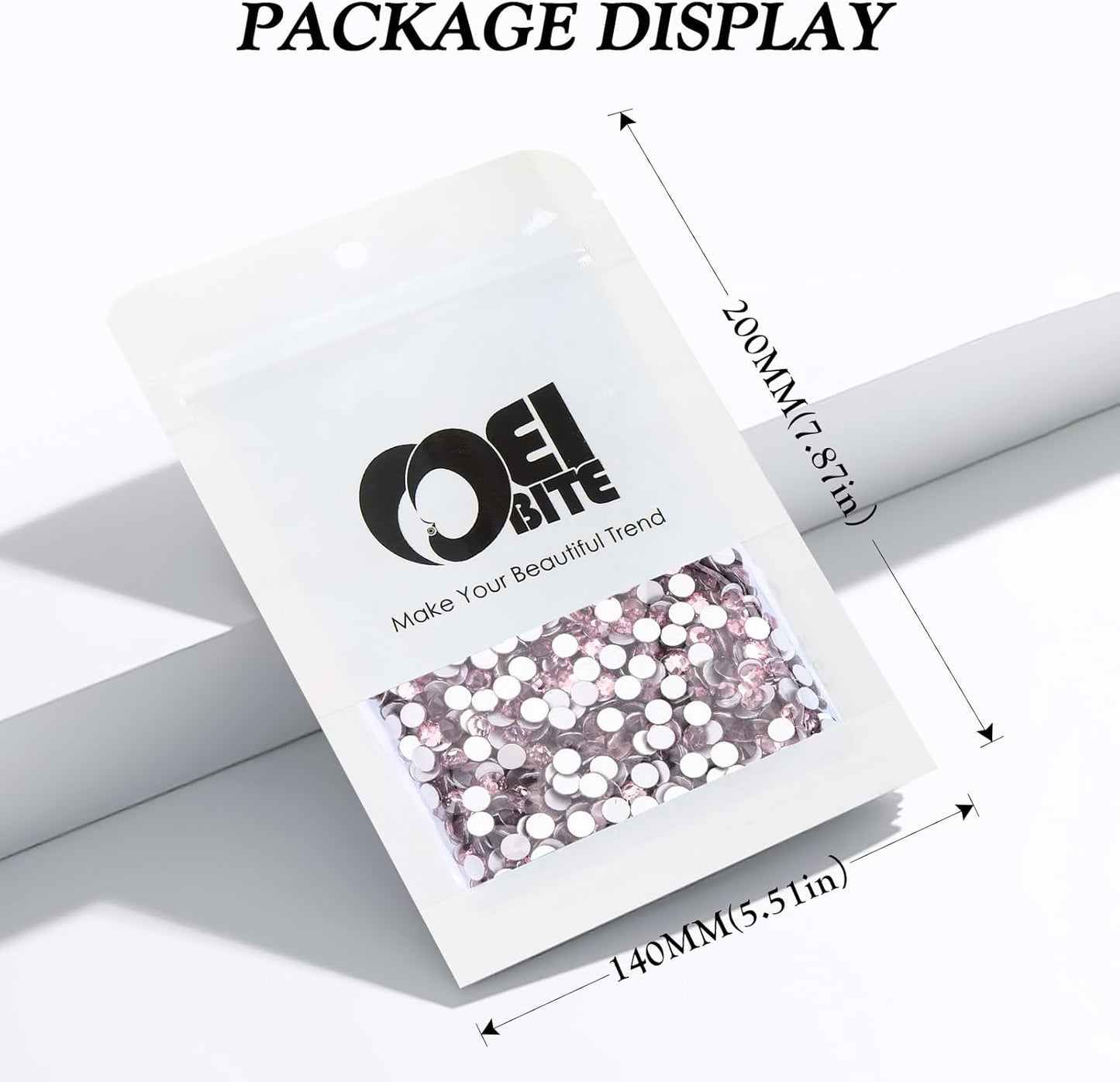 Light Amethyst Flatback Rhinestones, Glass Rhinestones for Nail Art and Craft, Glue Fix, Loose Crystal Gemstones(Lt.Amethyst, SS12, 2880pcs, 2.9-3.0mm)