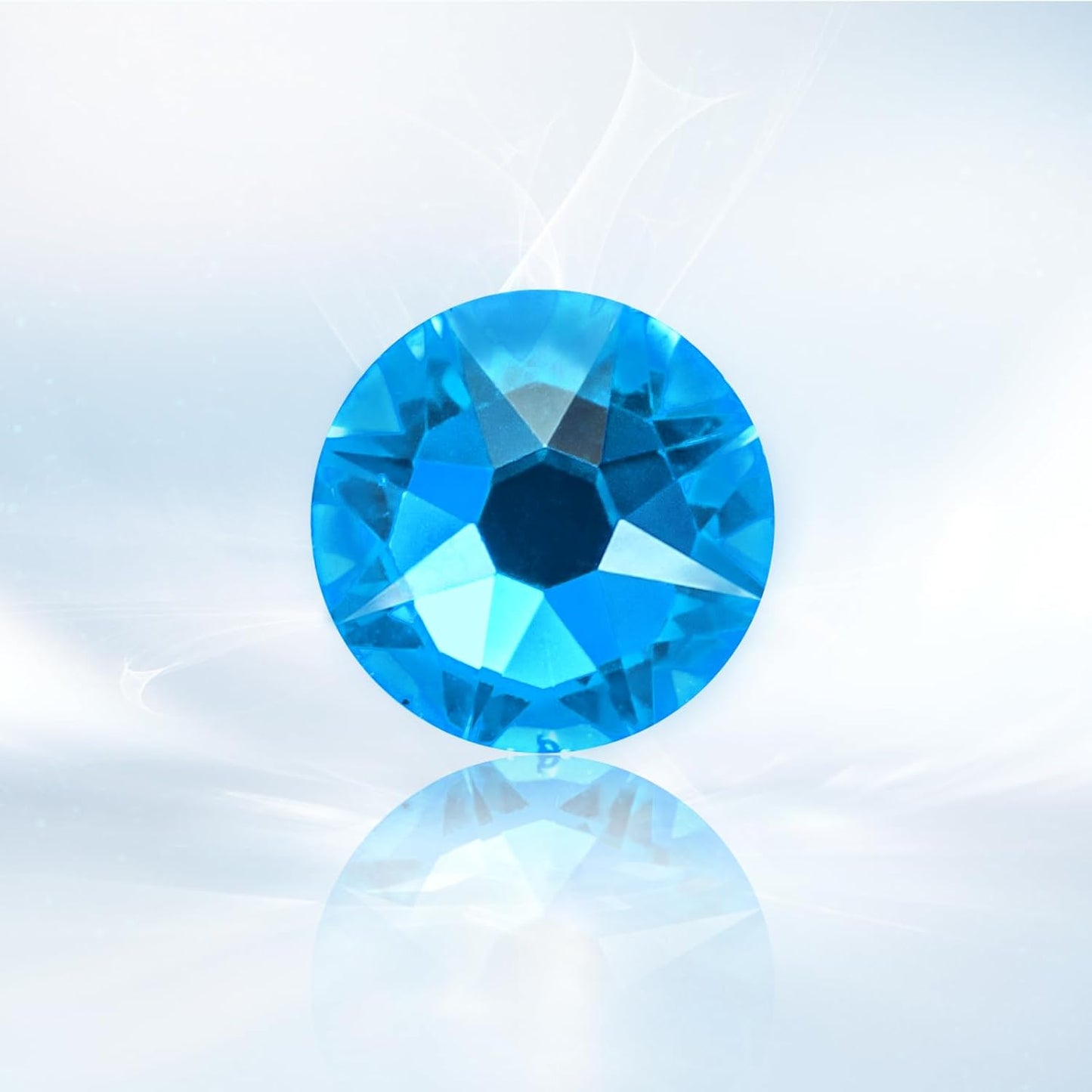 Novani Capri Blue Rhinestones 1440pcs Flat Back Round Rhinestone Style 2088 Sparkly Crystal Gemstones for Nail Art and Crafting SS20,4.6-4.8mm