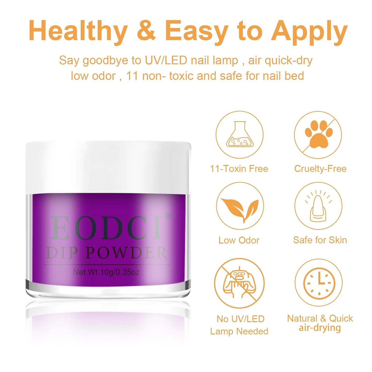 12 Pcs Dip Powder Nail Kit Starter Kit, 6 Colors Pink Red Orange Green Blue Dipping Powder Kit with Base & Top Coat/Activator/Brush Saver, Nail Art Dip Manicure Kits Salon DIY for Women