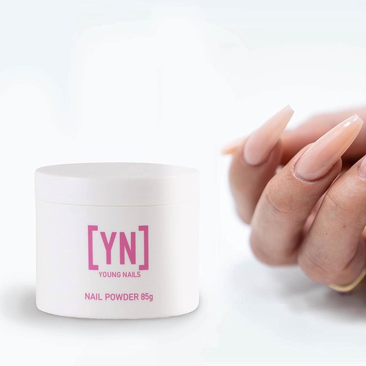 Young Nails Acrylic Core Powder - Self-Leveling Acrylic Nail Powder, Clear Nude Pink White Acrylic Powder for Nail Extenstion, Professional Grade, Superior Adhesion, Color - White, 85g