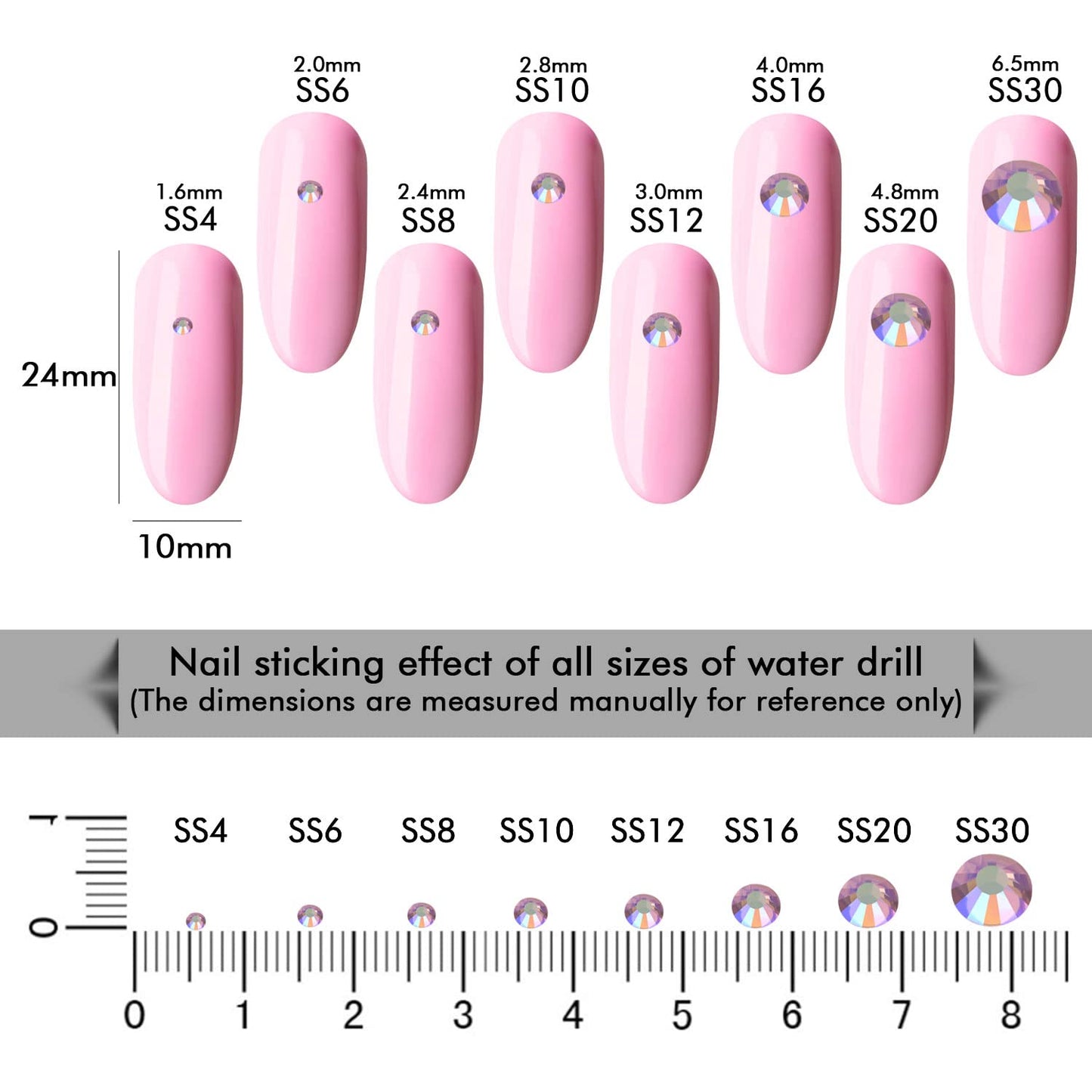 1440Pcs Light-Purple Ab Crystal Rhinestones,Glass Flatback Rhinestones Gemstones Small for Nail Face Makeup Art Crafts Clothes Decoration-(SS10,2.8mm,Light-Purple Ab)