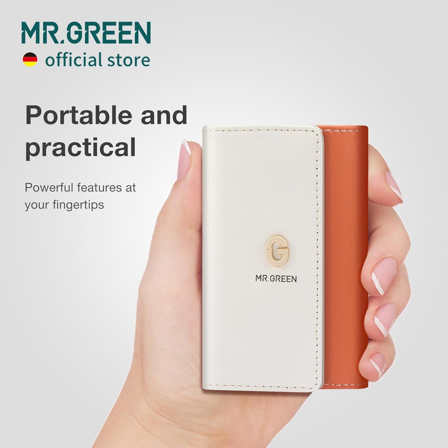 MR.GREEN Colorful Manicure Set Practical Pedicure Kits Nail Clippers Personal Care Tools Facial Hair Scissors with Fashion Case (Mr-6683 Orange)