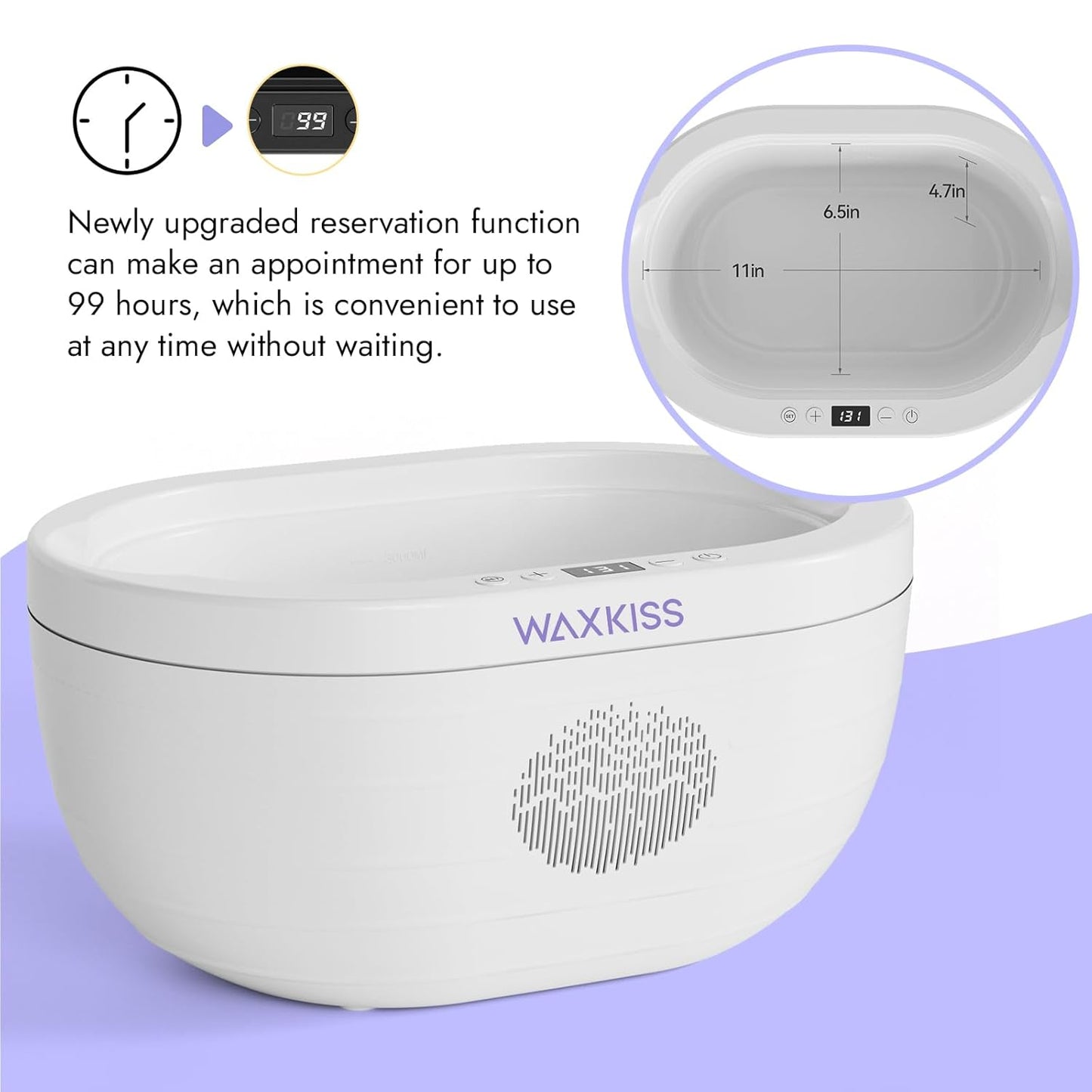 Paraffin Wax Machine for Hand and Feet with 3 packs of Paraffin Wax Refills moisturizing,3000ml Hand wax Paraffin Machine for Reservation Paraffin Wax Bath