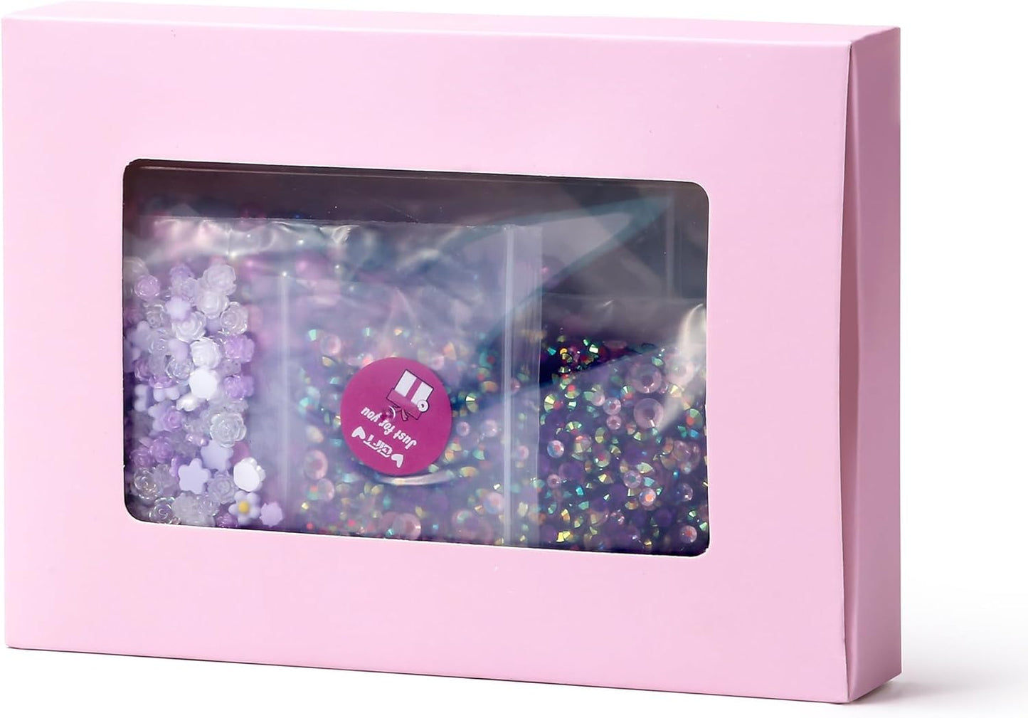 160g Pink Purple Flat Back Pearls Rhinestones for Crafts Mixed Size 3mm-10mm AB Color Round Half Pearls Flatback Pearl Beads and Resin Rhinestones Set for Face Art