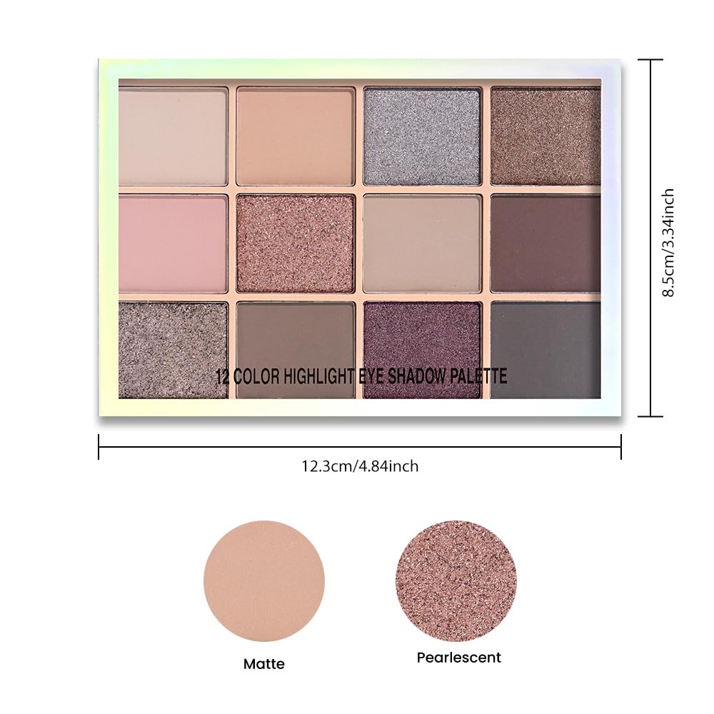 Eye Shadow Palette,Nude Silver Gray Cream Eyeshadow Makeup Pallets for Women Natural Eyeshadows for Eyes Long Lasting Naturing-Looking