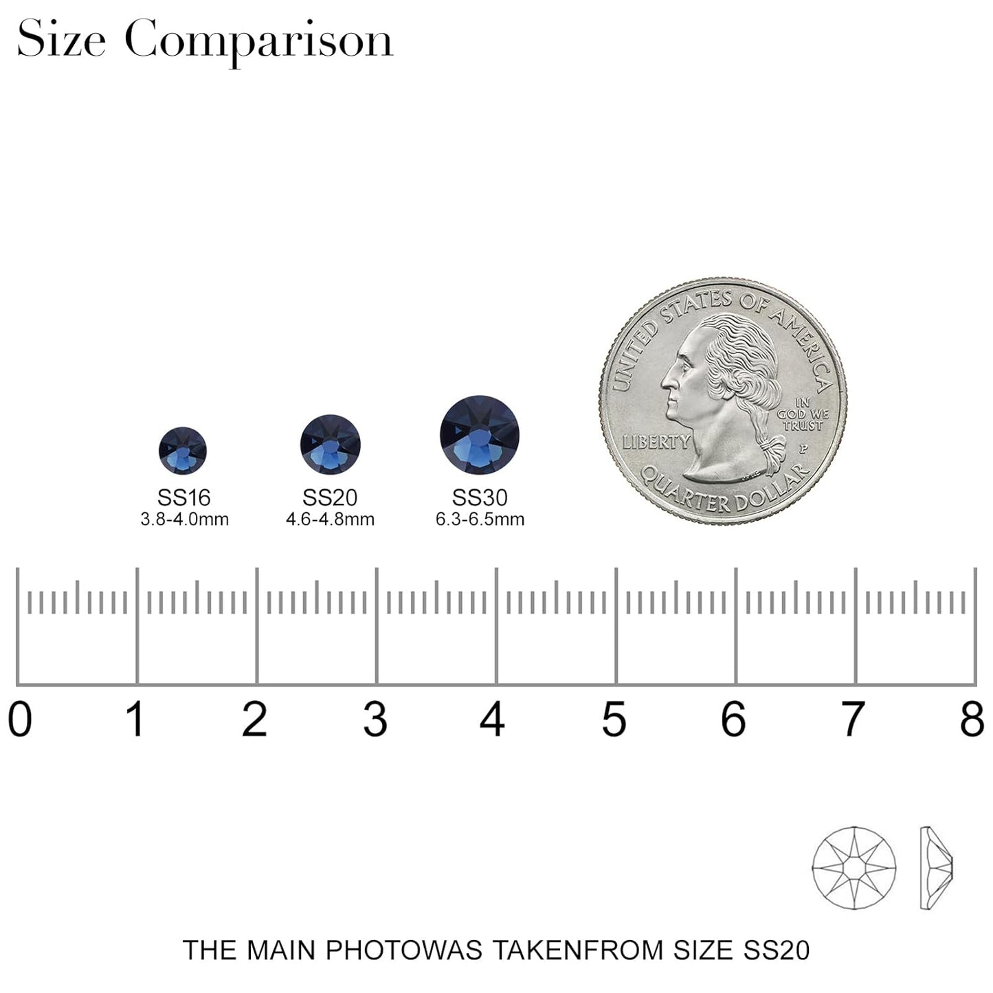 Novani Montana Rhinestones 1440pcs Flat Back Round Rhinestone Style 2088 Sparkly Crystal Gemstones for Nail Art and Crafting SS20,4.6-4.8mm