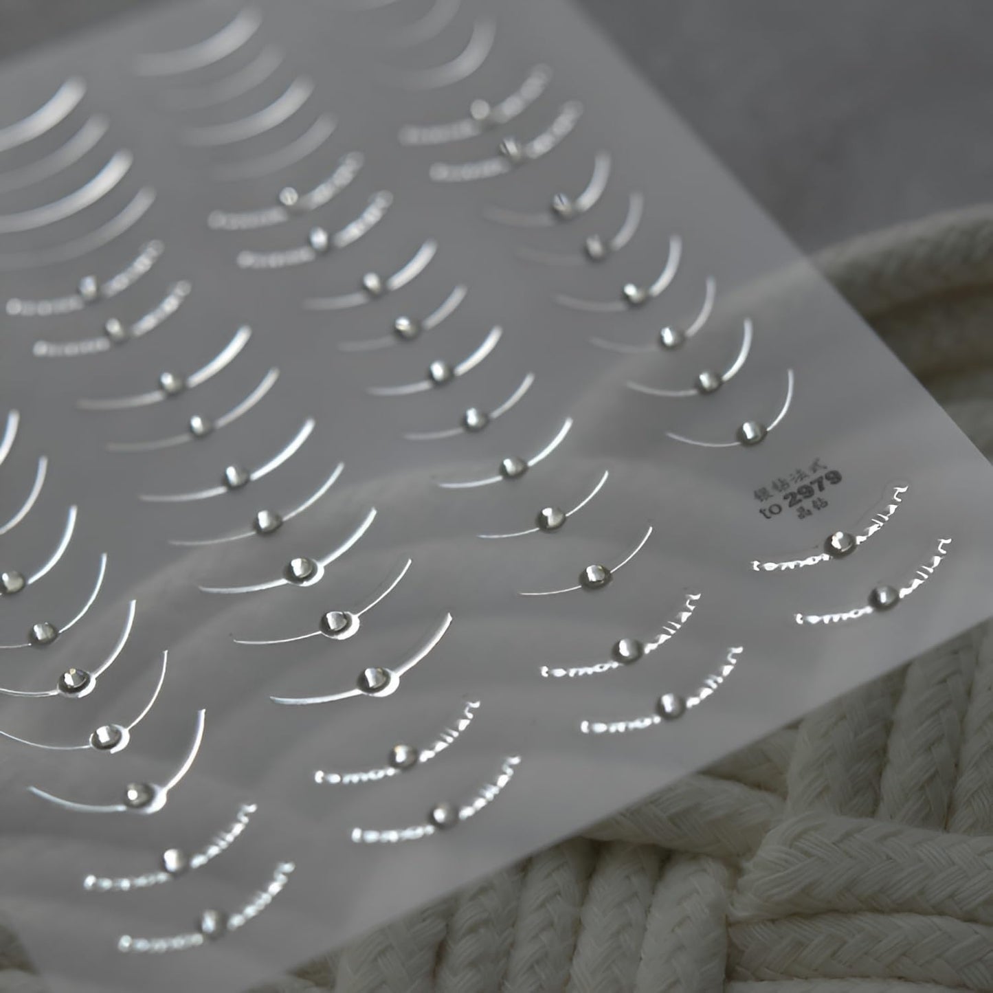 5D Embossed French Tip Nail Art Stickers Silver Gold Nail Stickers for Nail Art Self Adhesive Stripe Nail Decals with Rhinestone Design French Tip Nail Art Supplies for Women Girls