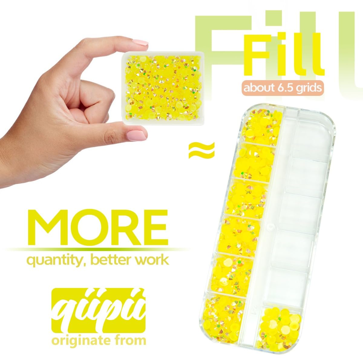 Lemon Yellow AB Resin Rhinestones for Crafting 3mm 4mm 5mm Citrine Flatback Jelly Stones Bulk SS10 SS16 SS20 No-Hotfix Diamonds Gems for Nails Face Eyes Makeup Tumblers Bottles DIY Crafts Shoes