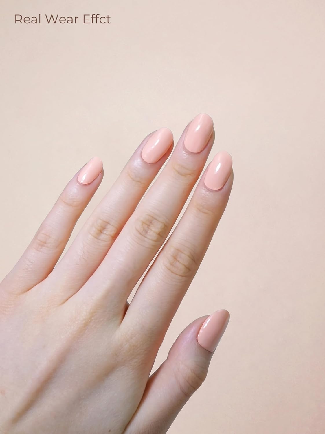 Pre Cured Gel Nail Strips - 44PCS Salon Quality Gel Nail Stickers - Long Lasting Polish Wraps for Women no UV Light Needed Easy Apply& Remove (Desert Sand Nude)