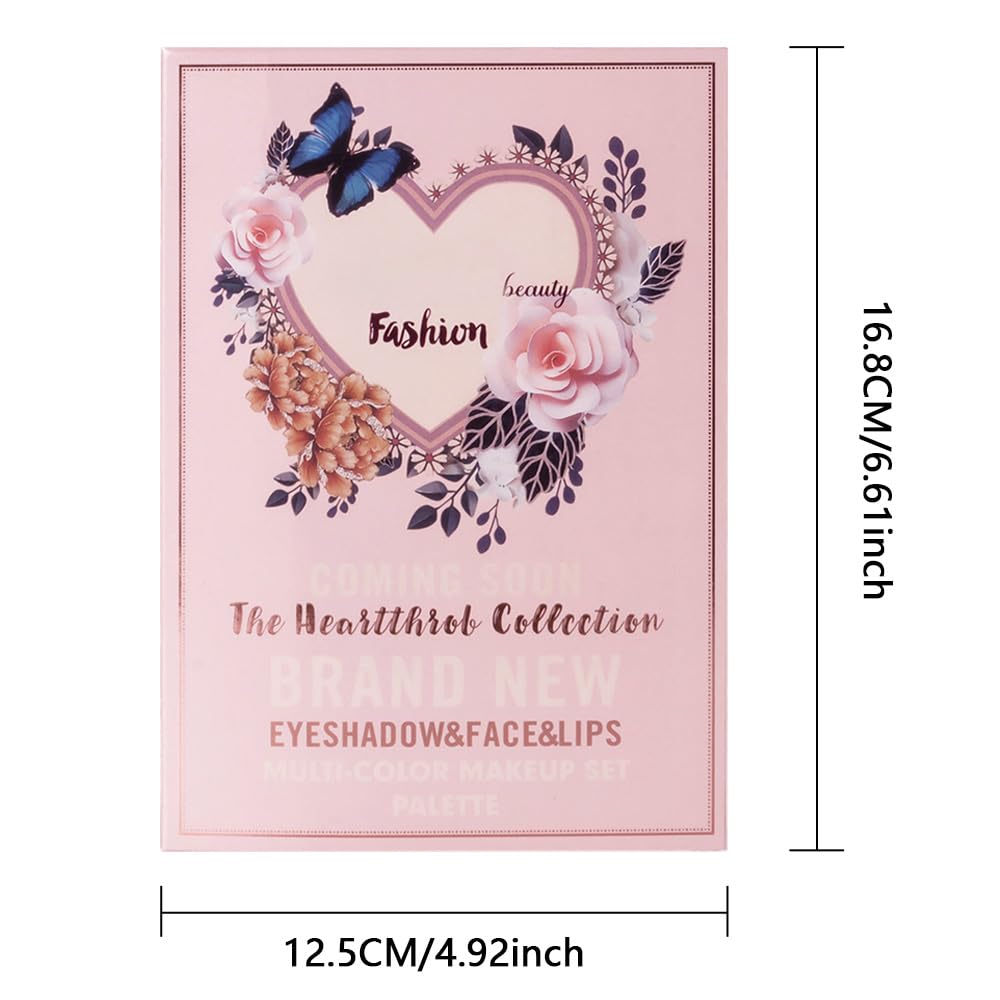 78 Colors All-In-One Makeup Palette – 5 Layer Makeup Kit with Matte & Shimmer Eyeshadows, Blushes, Highlighters, Lip Glosses & Lipsticks – Full Face Harmony Set – Holiday Gift for Women