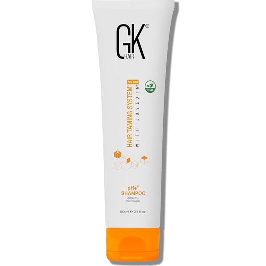Global Keratin GK HAIR pH+ Pre-Treatment Clarifying Shampoo (3.4 Fl Oz/100ml) For Preps Hair Deep Cleansing,Removes Impurities -With Aloe Vera, Vitamins & Natural Oils All Hair Types Men and Women