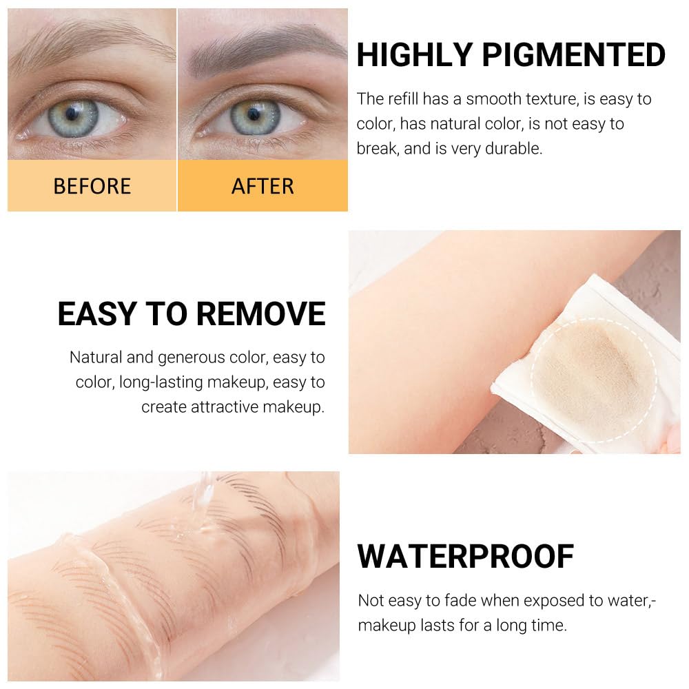 12Pcs Eyebrow Pencils for Women, Wooden Hard-Core Brown Eyebrow and Eyeliner Pencil, Long Lasting Waterproof and Sweat-Proof, Beginner Makeup Brow Pencil, Create a Natural Eye Brow Makeup