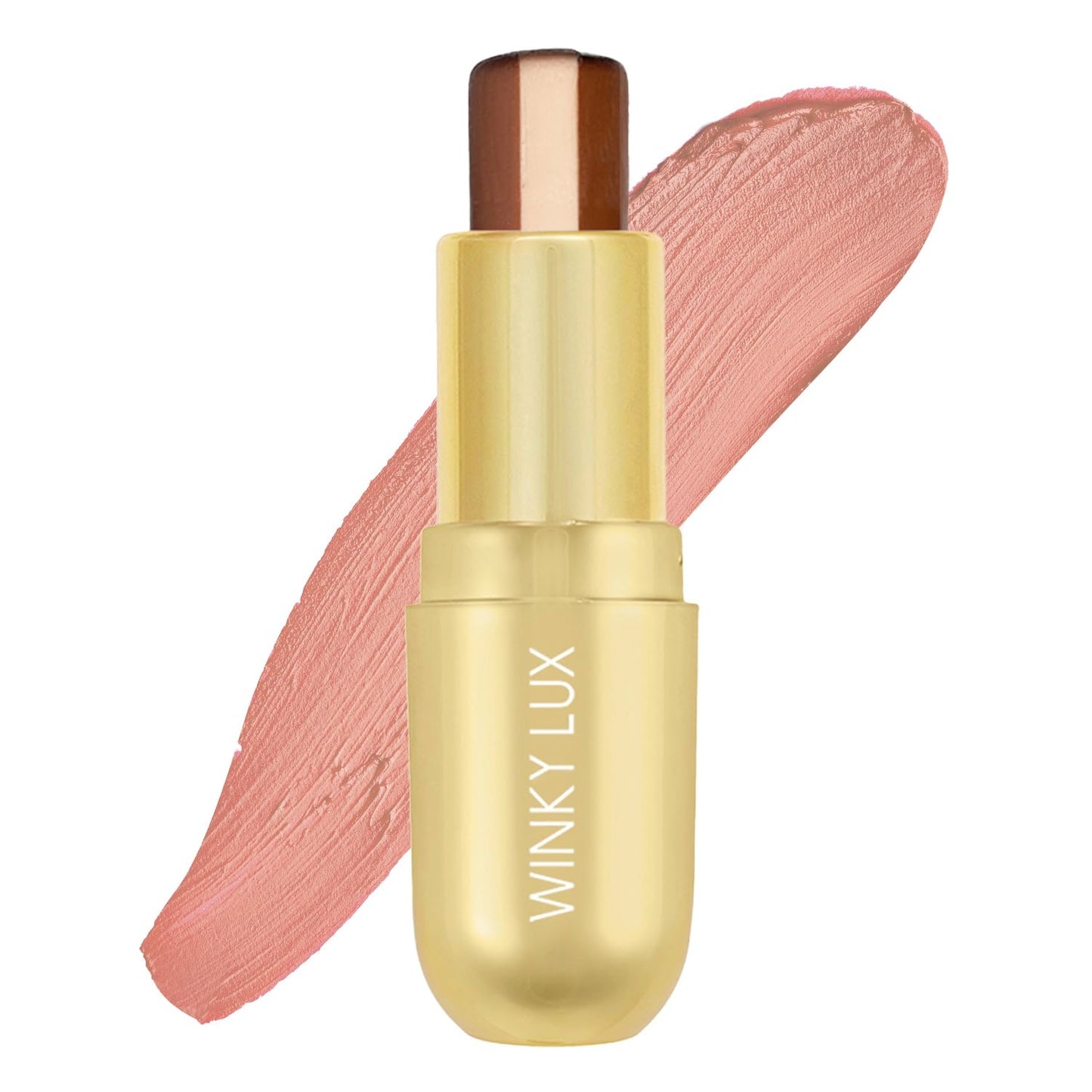 Winky Lux Affogato Tri-Color Tinted Lip Balm – Hydrating Lip Care with Jojoba Oil & Vitamin E, Sheer Nude Tint, Vanilla Coffee Scent, Moisturizes and Softens Dry Lips