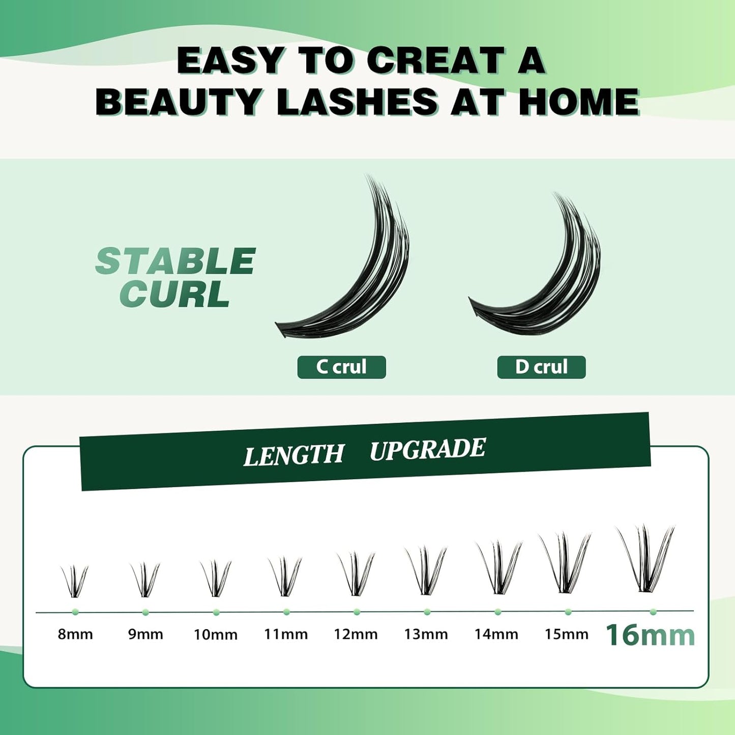 Lash Clusters 300pcs Individual Lashes 30D 0.07C Curl 9-18MIX DIY Eyelash Extension KEYYOU Large Tray Volume Soft&Natural Cluster Lashes(30D-0.07C,9-18MIX）