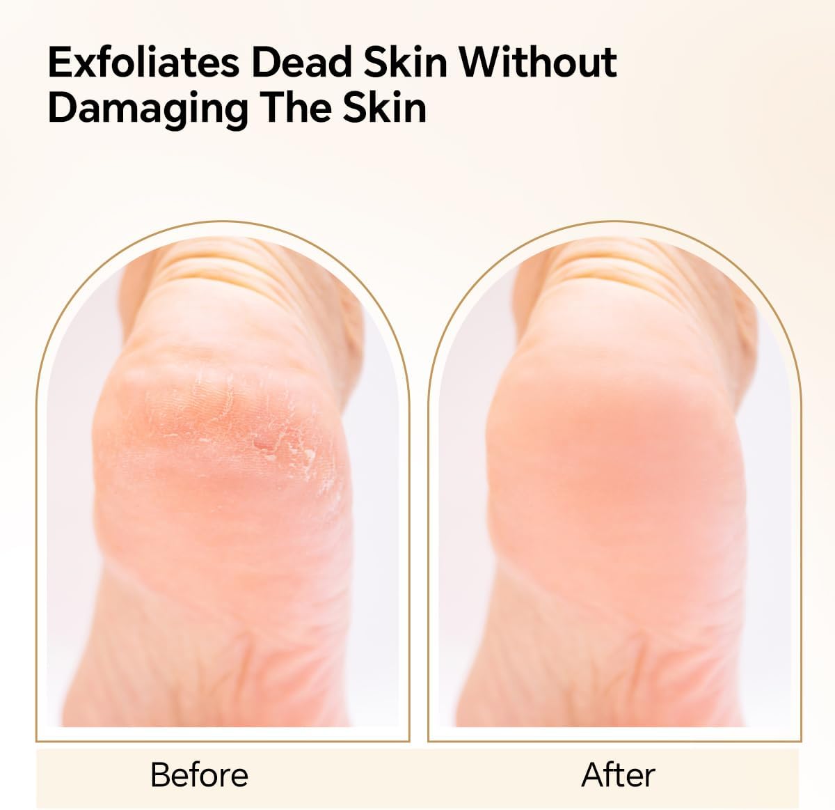 Nano Glass Foot File, Foot Callus Remover, Double Sided Pedicure Tools for Feet, Dual Use of Dry and Wet, Professional Hygienic Foot Scrubber to Achieve Smooth, Silky Feet Instantly (Golden)