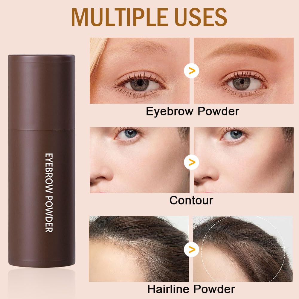 Eyebrow Stamp Stencil Set, Eyebrow Charm Stencils Shaping Kit, Long-Lasting Eyebrow Pomade for Women Girl, Cruelty-Free plantillas para la cejas (dark brown)