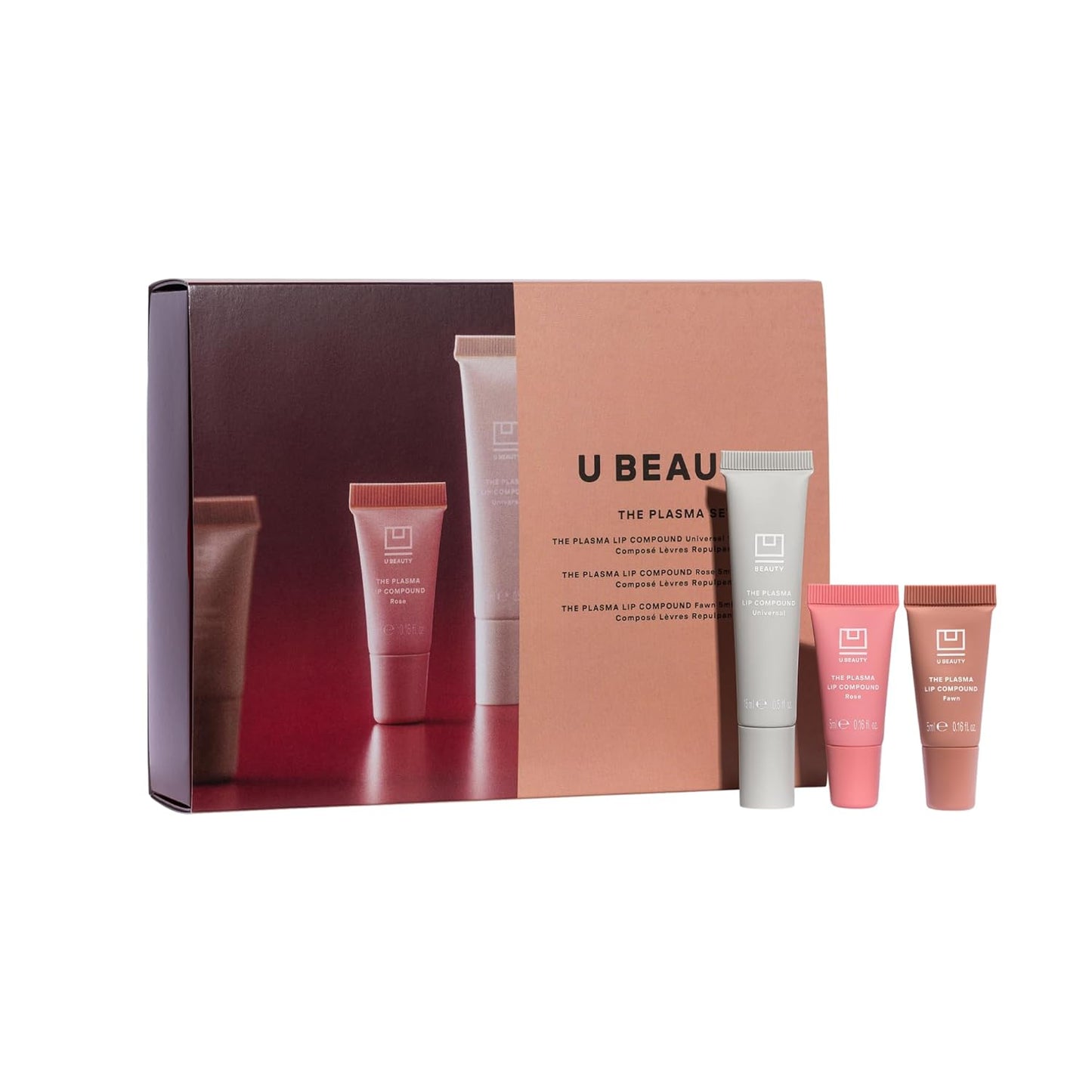 U Beauty The PLASMA Tinted Lip Compound - Anti-Aging & Anti-Wrinkle Lip Gloss, Hyaluronic Acid, Shea Butter & Peptides for Hydration & Plumping,Set - 15 mL