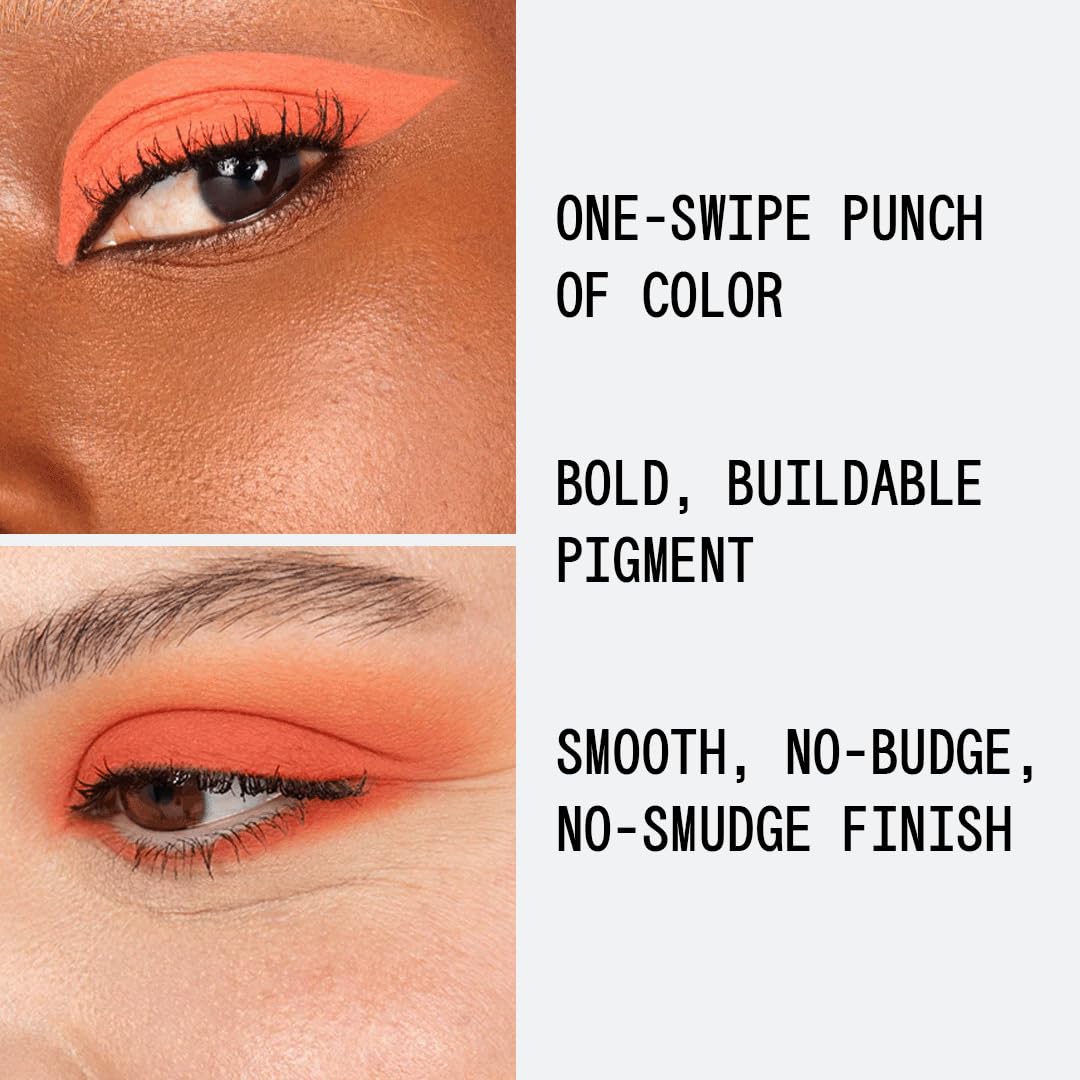 aboutface Matte Fluid Eye Paint Marigold – High-Pigment Liquid Eyeshadow, Long-Lasting, No-Budge Matte Finish, Vegan & Cruelty-Free (Bright Coral)